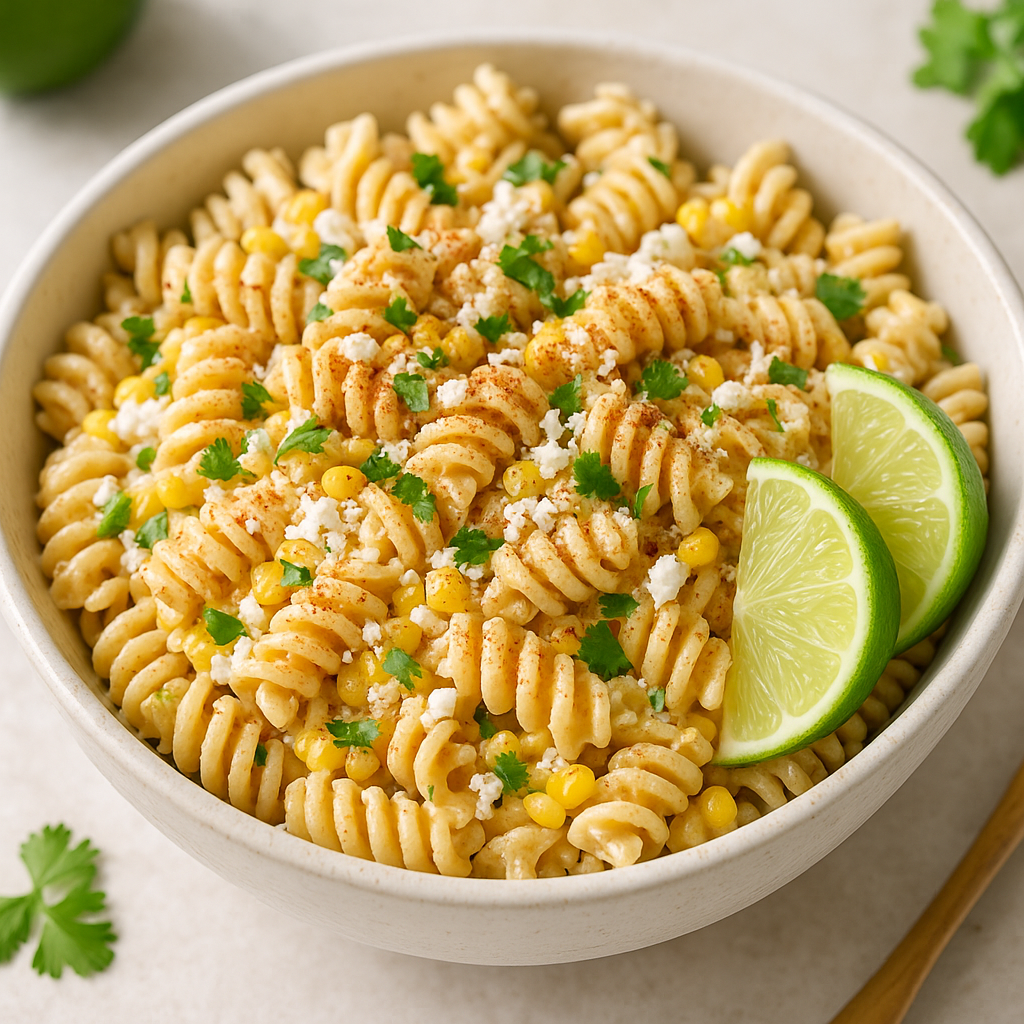 Creamy Mexican Street Corn Pasta Salad Recipe (Easy & Flavorful)