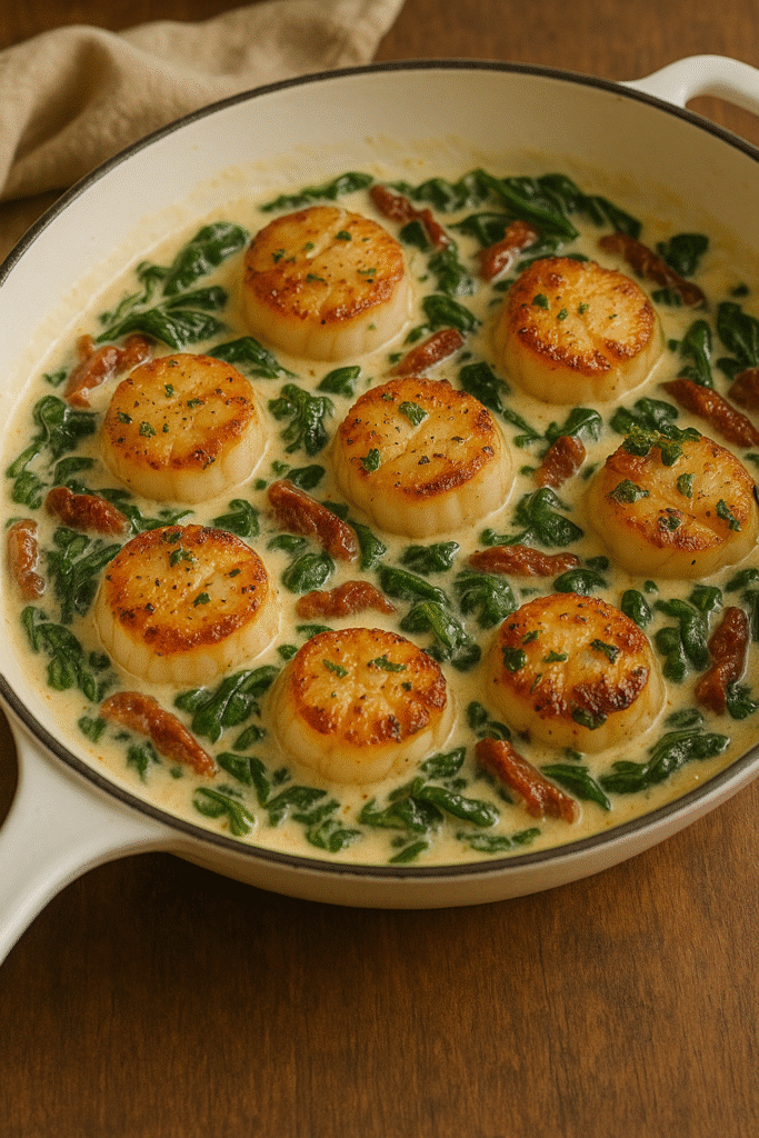 Creamy Tuscan Scallops