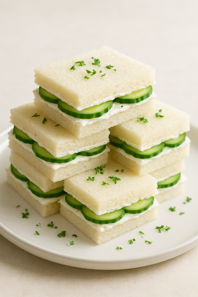 Cucumber & Cream Cheese Tea Sandwiches