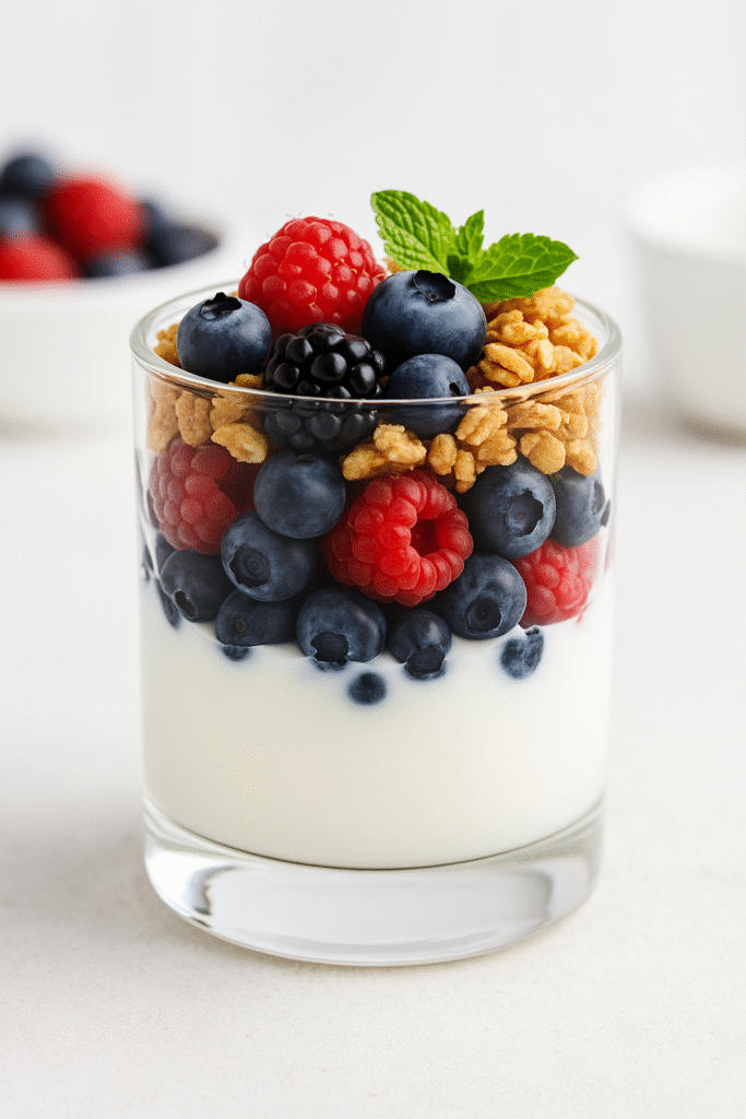 Greek Yogurt Parfait with Fresh Berries & Granola