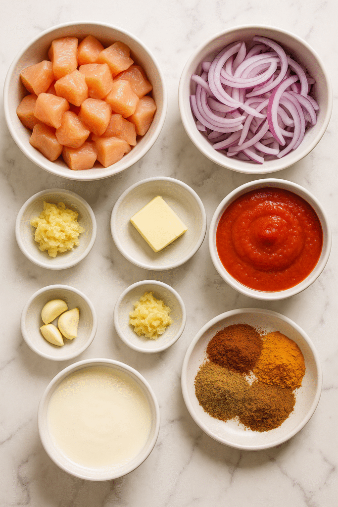 Ingredients for Butter Chicken