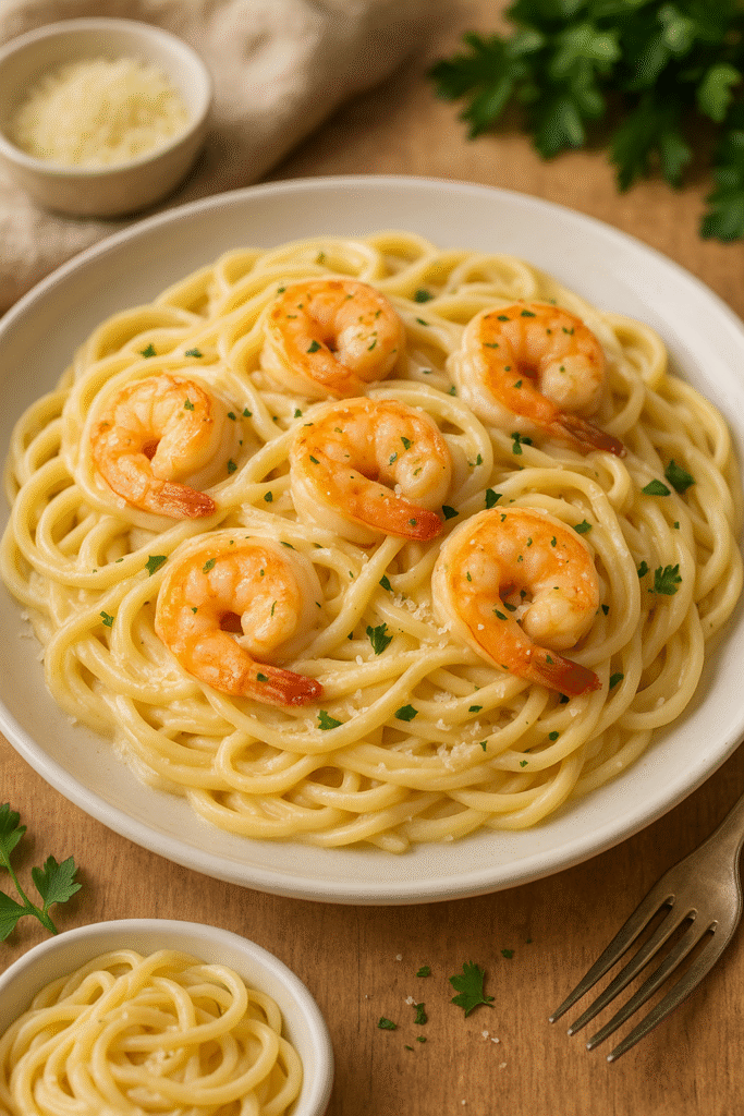  Shrimp Alfredo Pasta