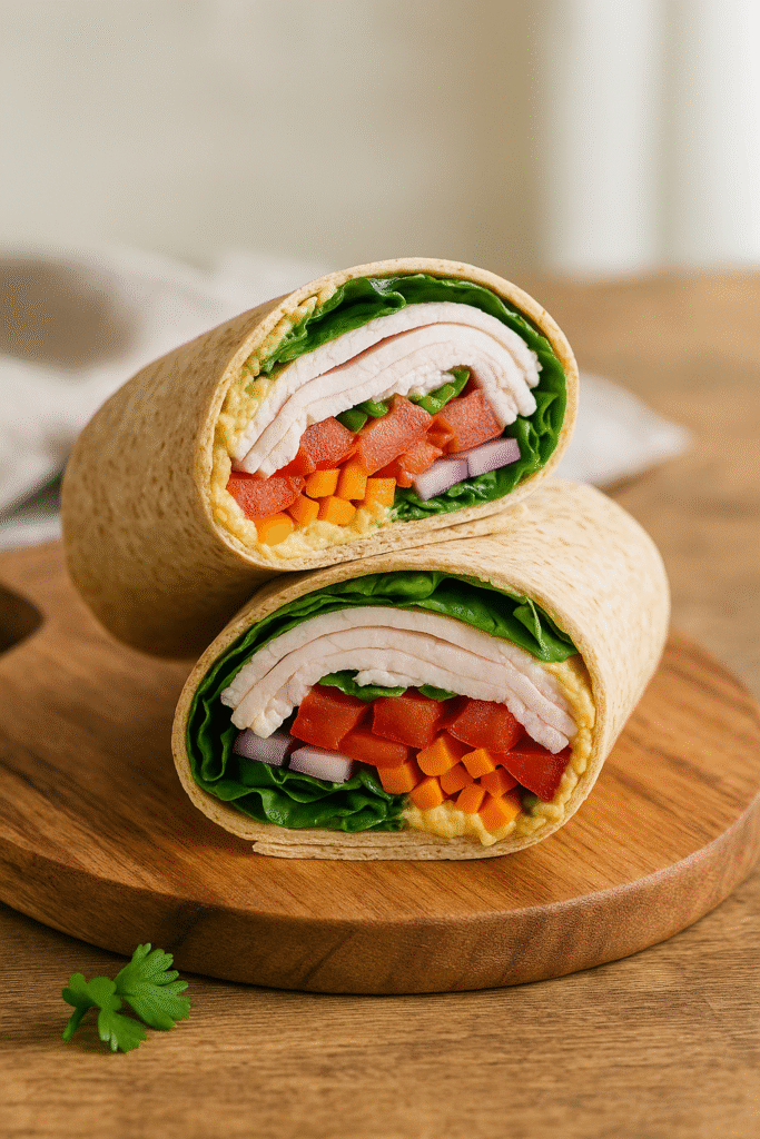 Turkey and Hummus Wrap