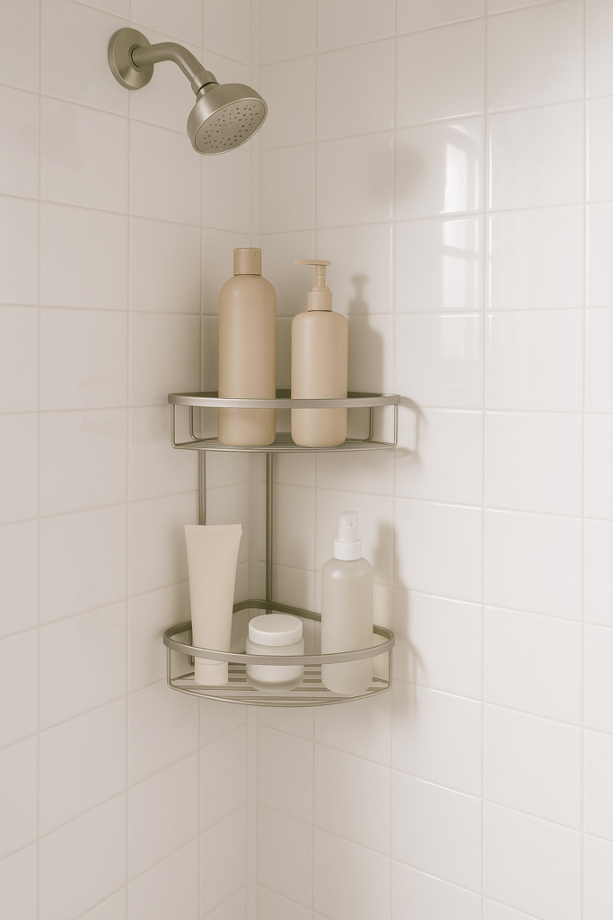 Add Corner Shelves or Caddies