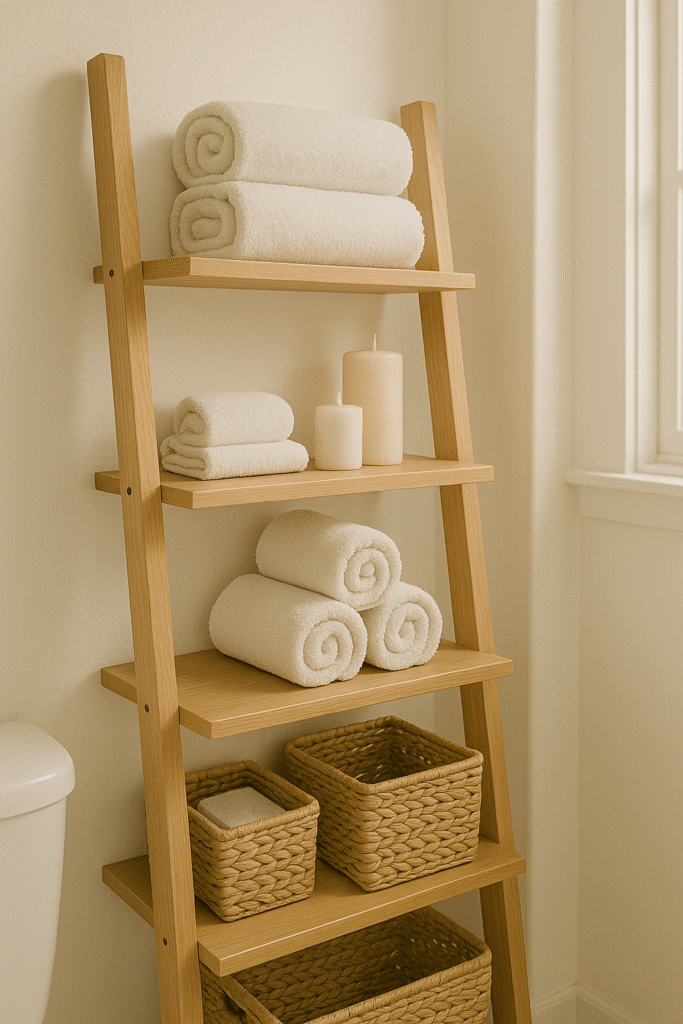 Add a Ladder Shelf for Vertical Storage