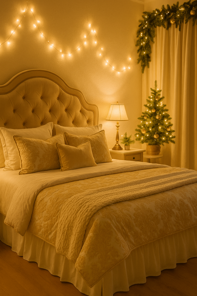 Glam Bedroom Christmas Touches