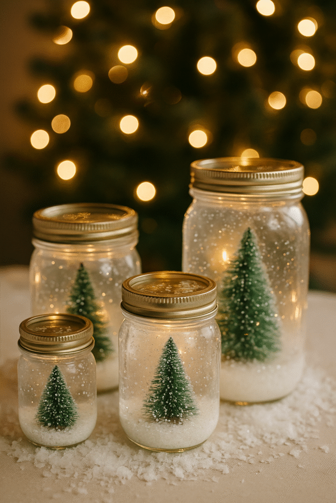 Mason Jar Snow Globes