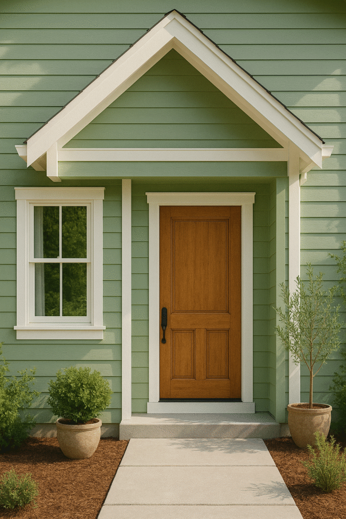 Sage Green and Off-White