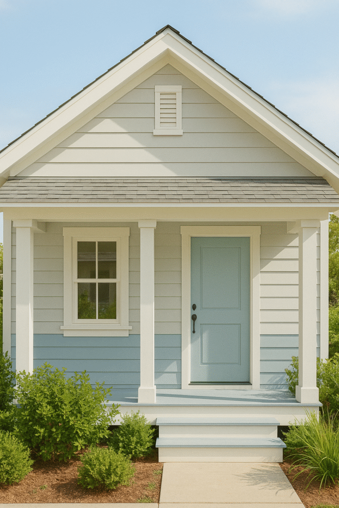 Soft Gray and Pale Blue