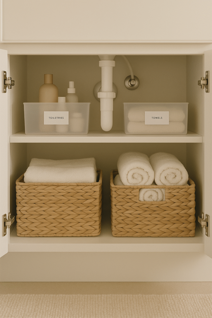 Use Baskets & Bins Under the Sink